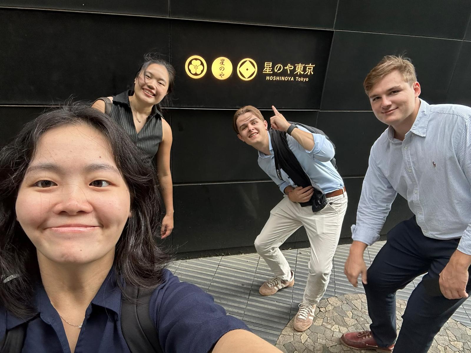Students exploring Tokyo during the Japan Business Study Mission